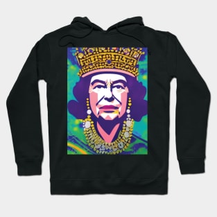 Queen Elizabeth II - Geometric Tie-Dye Hoodie